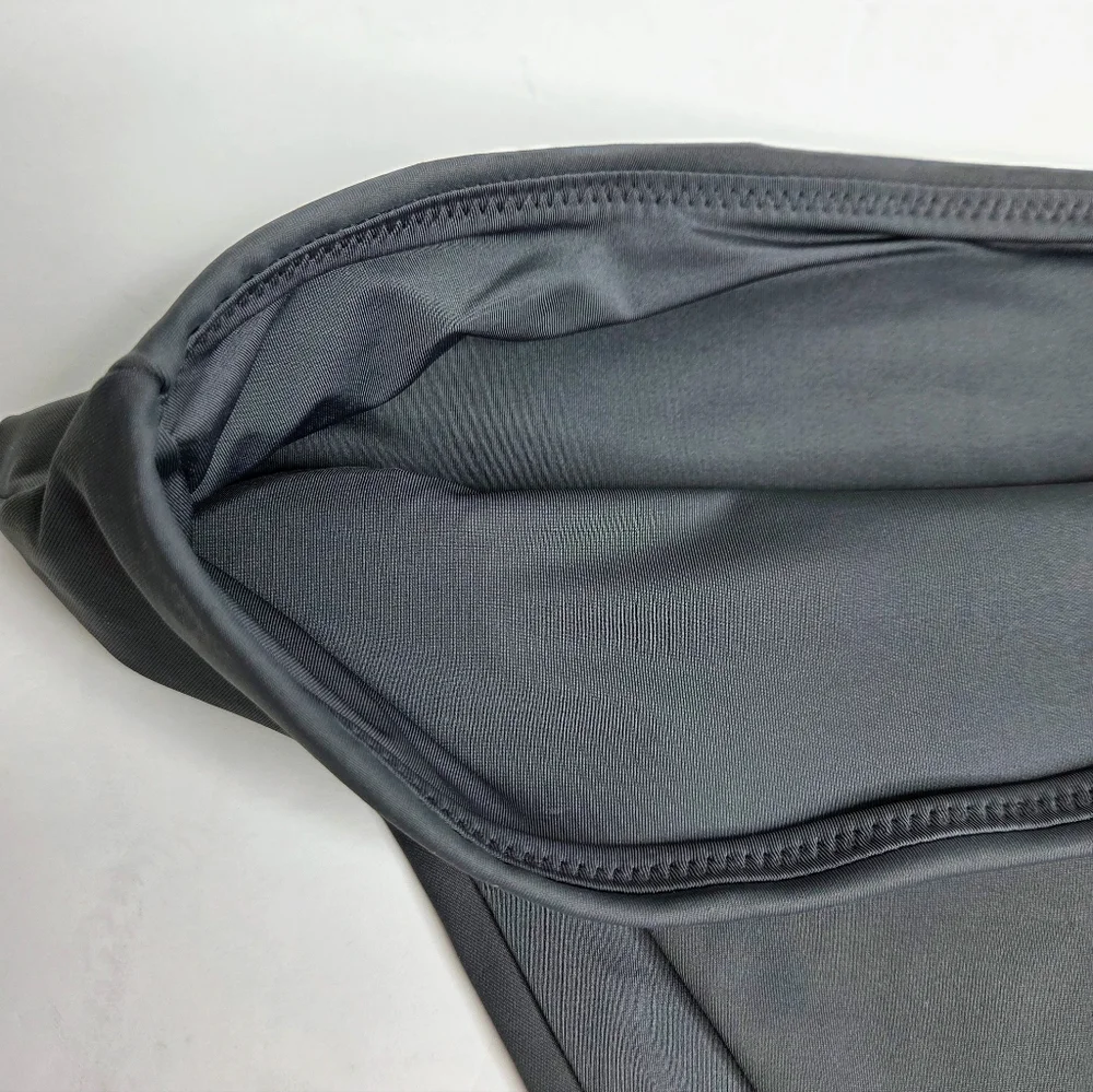 Skims Recycled Swim Mid Waist Bikini Bottoms Size XL NwT Gunmetal Gray